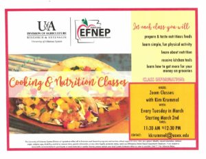Cooking Class Sign up Information