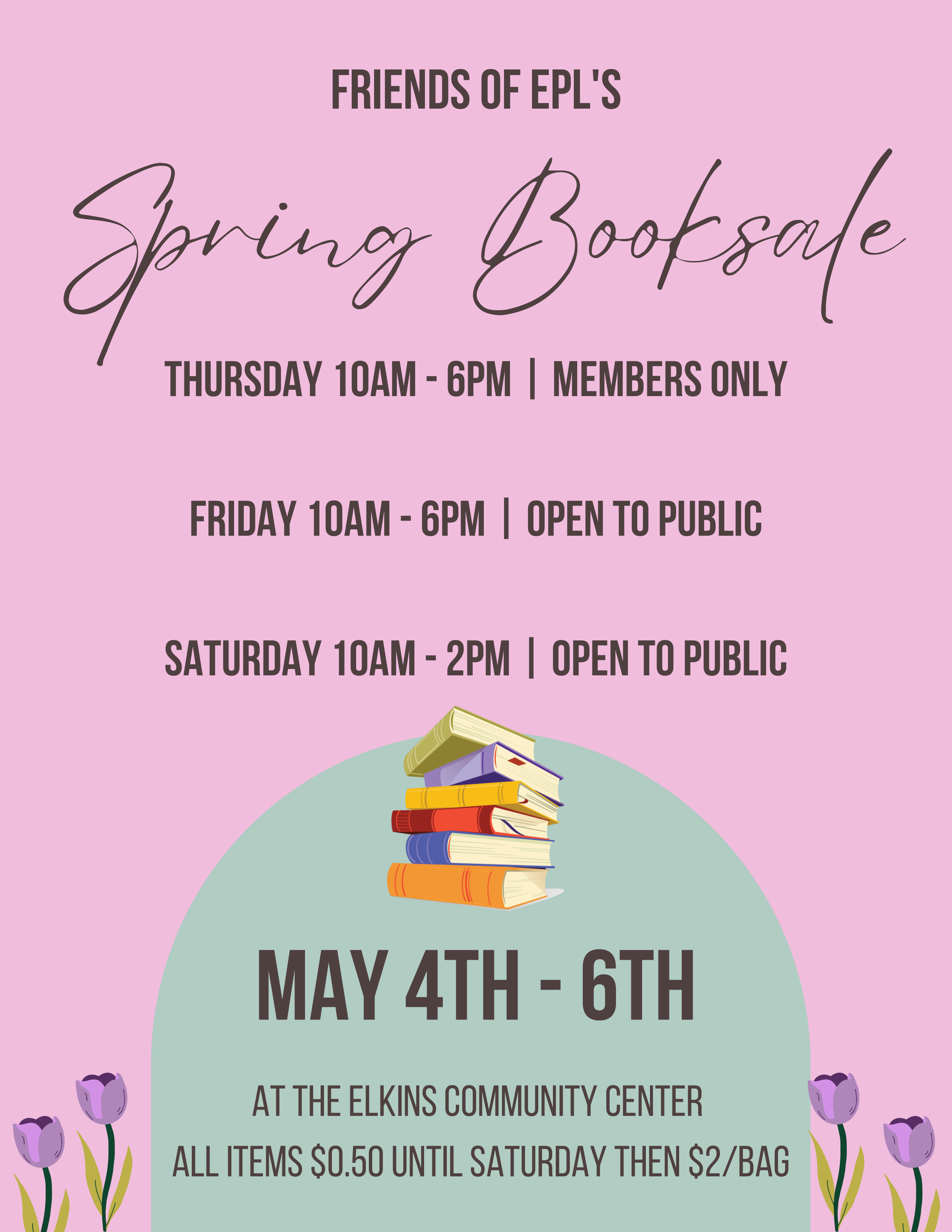 Volunteers, books needed for Spring Book Sale